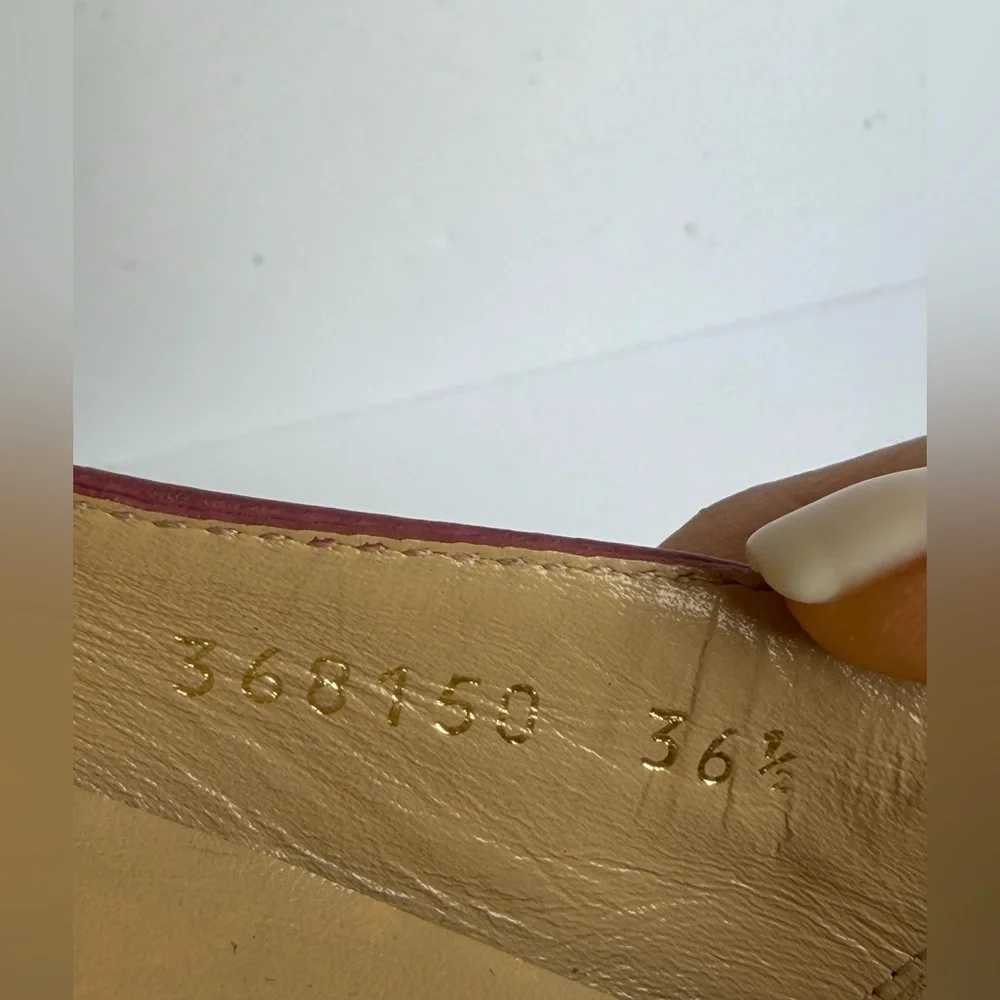 Gucci Micro Guccissima Ballet Flats in Pink Leather Size 36.5 - Picture 7 of 8